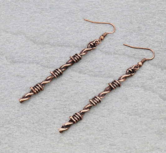 Western Barbed Texture Dangle Earrings