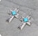 Western Cross Stone Dangle Earrings