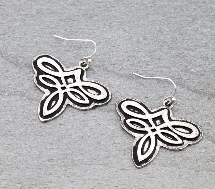 Western Boot Stitch Dangle Earrings