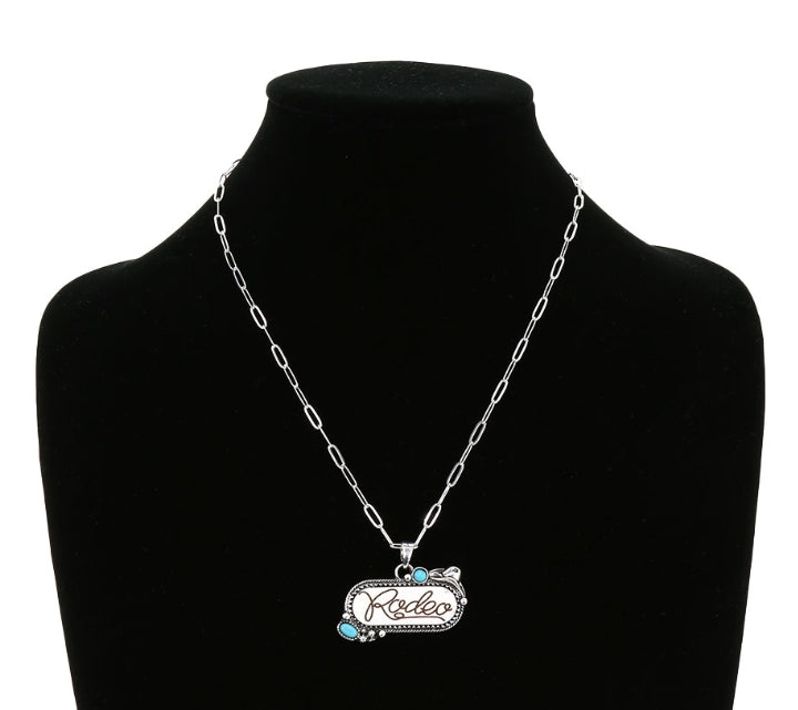 Western Rodeo Printing Necklace