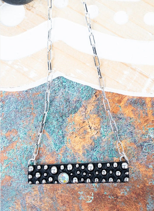 Frontier Falls Silvertone Necklace