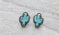 Western Hand Craft Stone Cactus Stud Earrings
