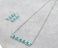 Western Semi Stone Bar Necklace Set