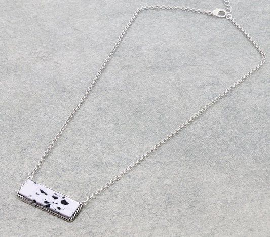 Western Hand Stone Bar Necklace