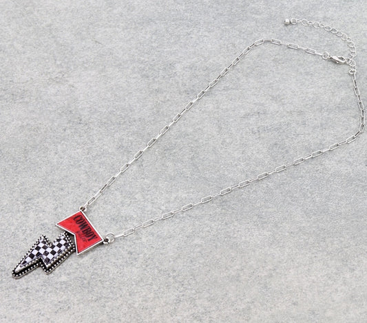 Western Checker Thunder Necklace