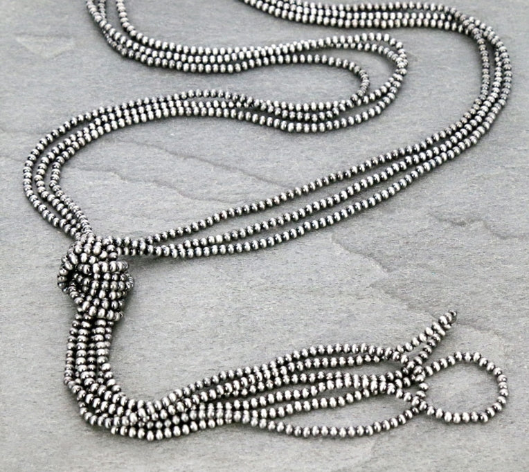 4mm Navajo Style Pearl Necklace