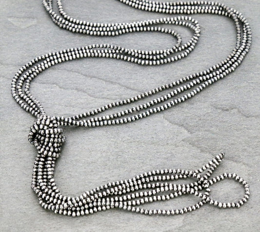 4mm Navajo Style Pearl Necklace