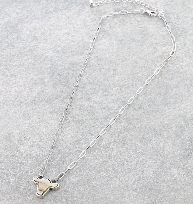 Cow Head Stone Necklace