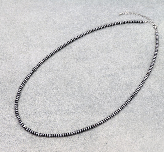 Western Bead Necklace – Saucer 4mm