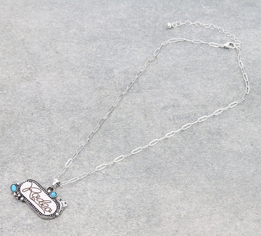 Western Rodeo Printing Necklace