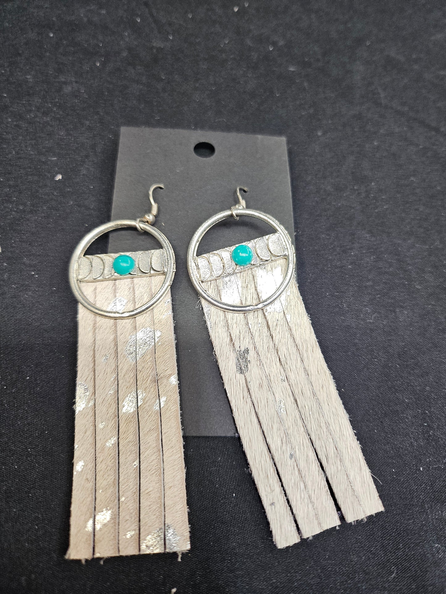 Hair On Fringe Earrings