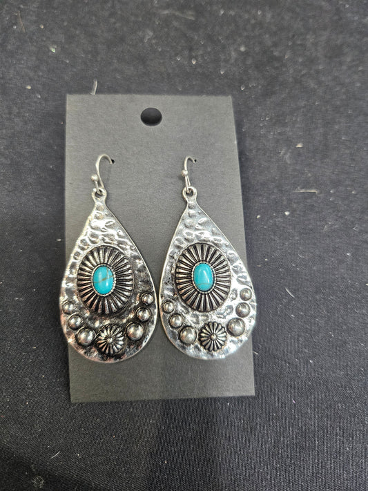 Teardrop Turquoise Earrings