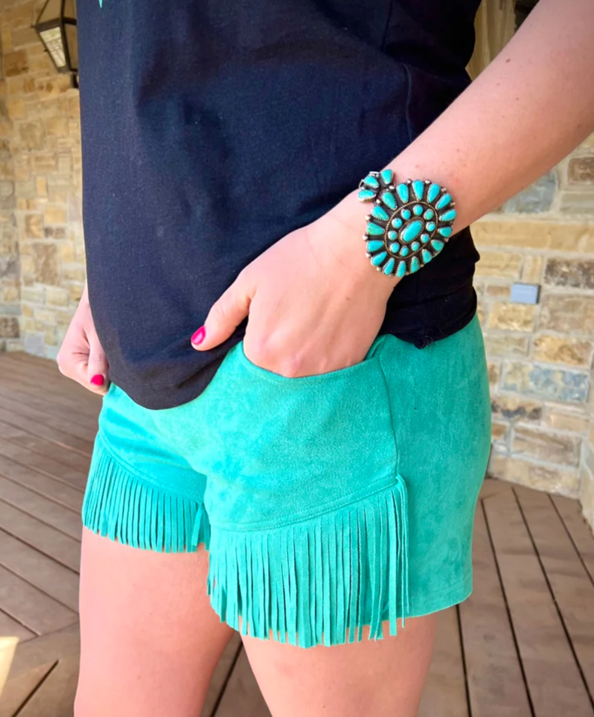 Nashville Babe Turquoise Shorts