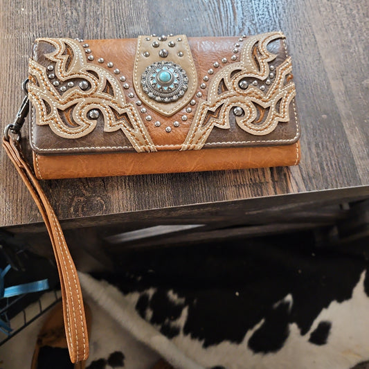 Montana West Tooled Collection Wallet