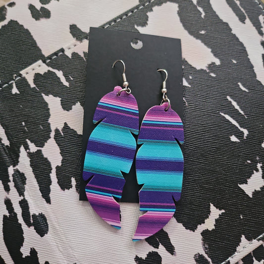 Serape Feather Earrings