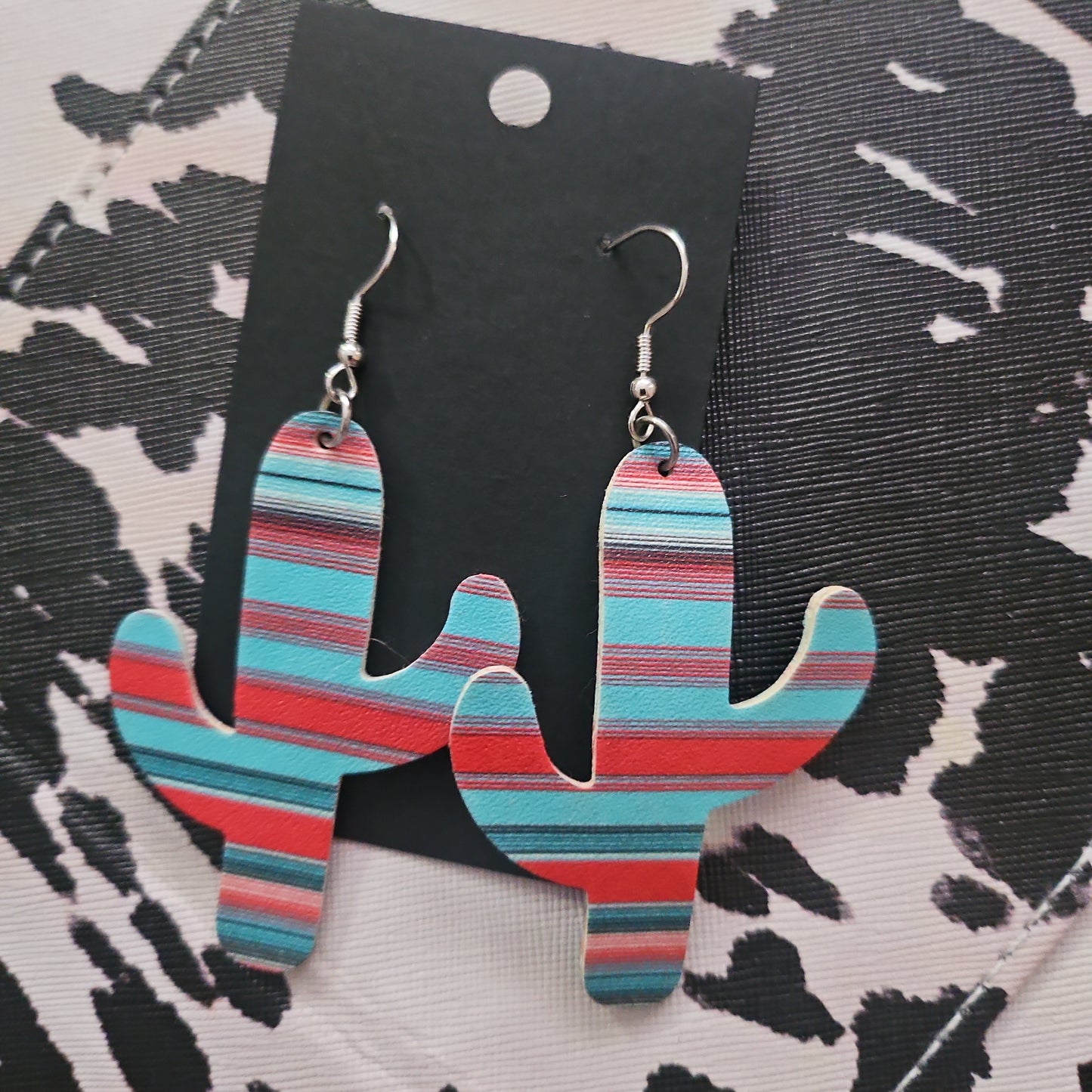 Serape Cactus Earrings