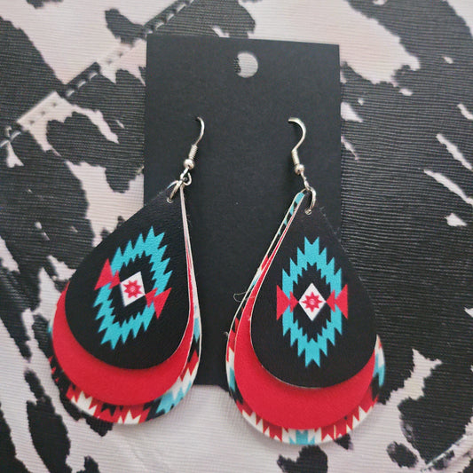 Aztec Layered Earrings