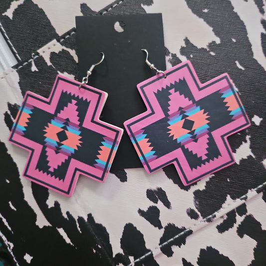 Aztec Cross Earrings