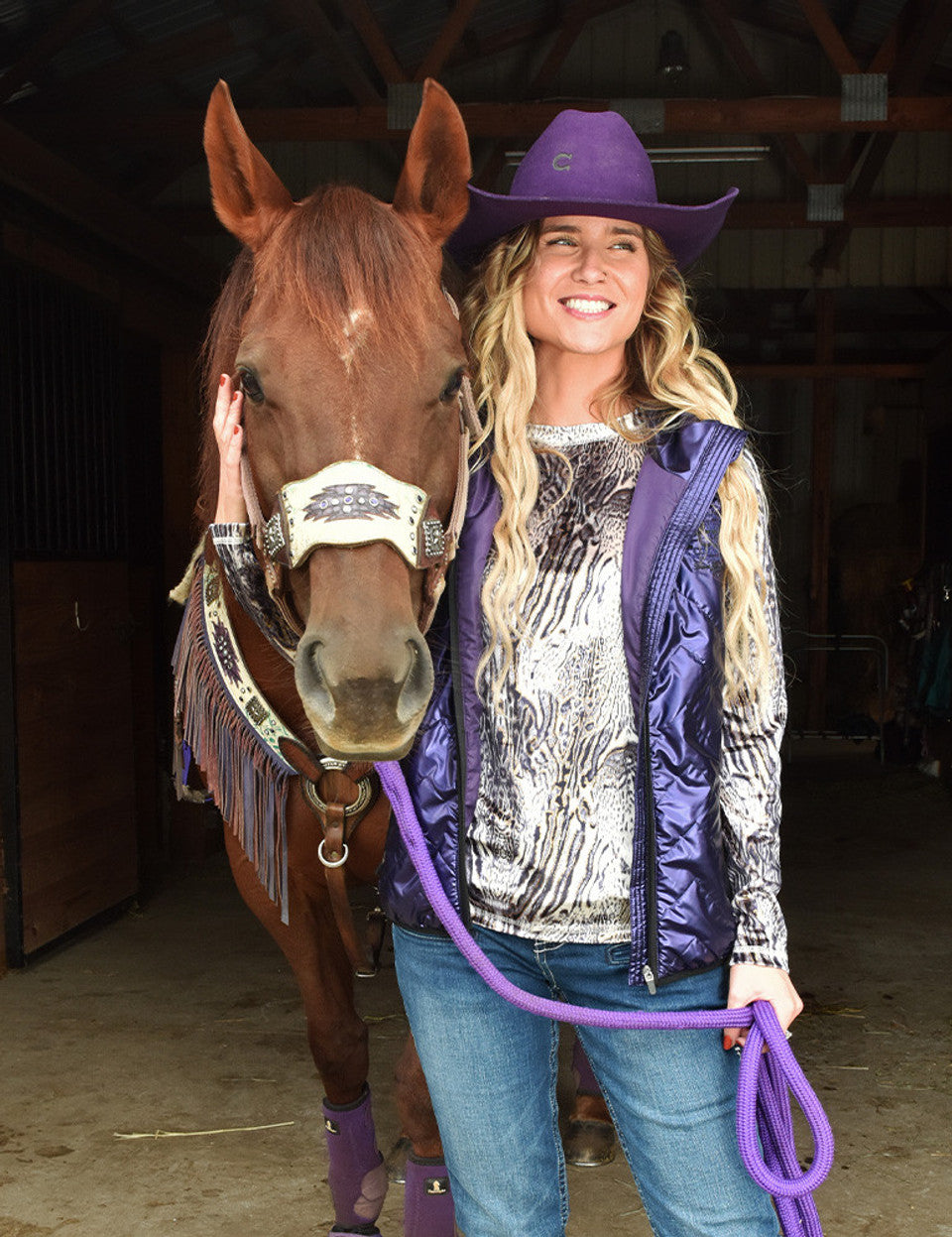 Vest (Purple Mid-weight With Black Embroidery Logos)