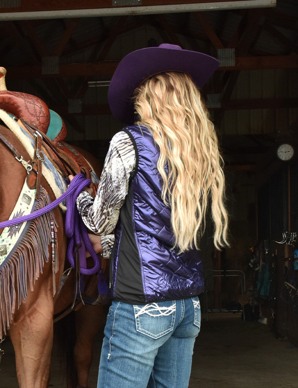 Vest (Purple Mid-weight With Black Embroidery Logos)