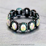 Glass Stone Stretch Bracelet