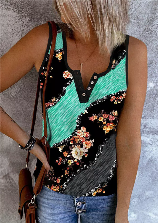 Floral Print Tank Top