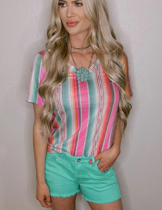 Summer Serape Print Top