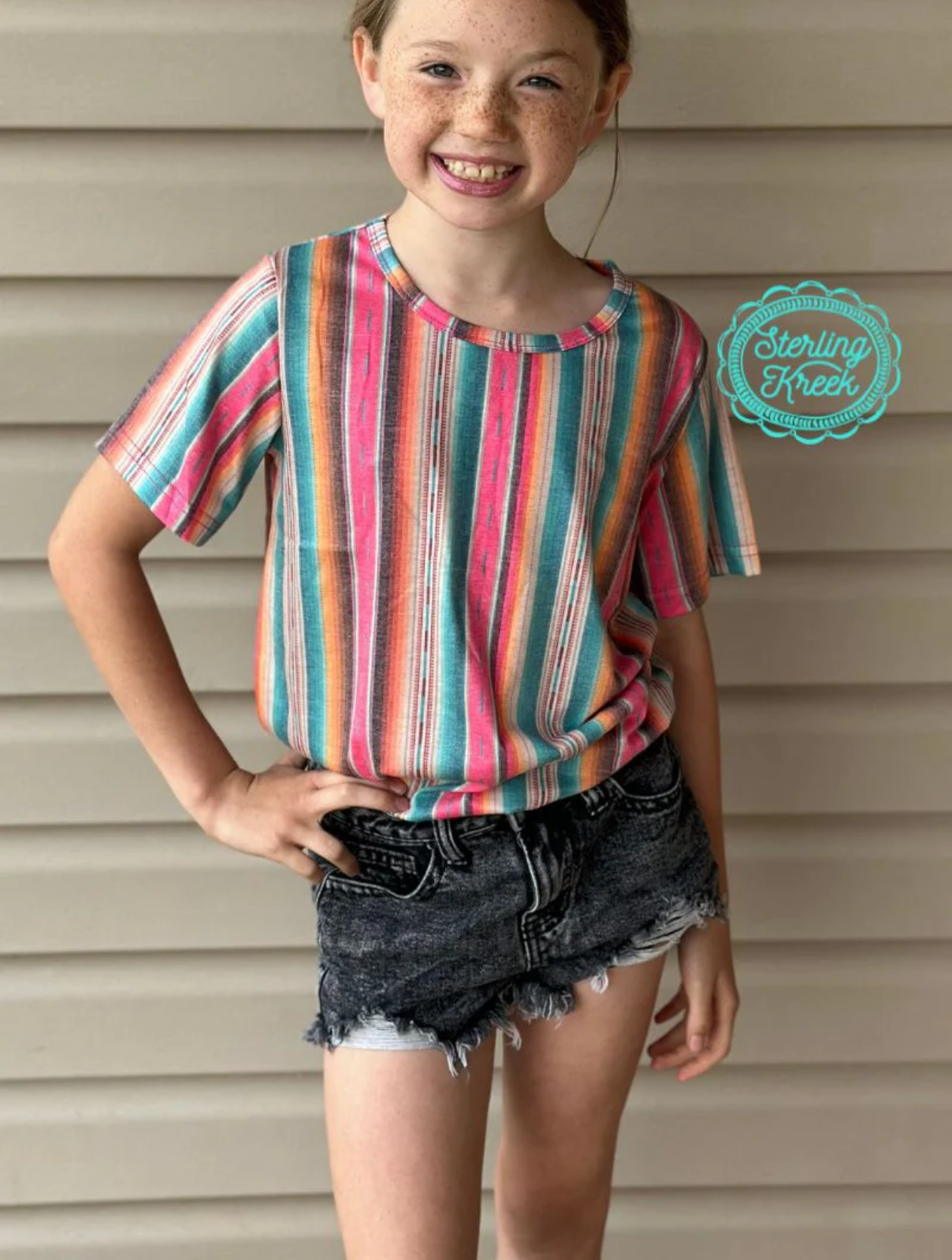 Mimi Summer Serape Kids Top