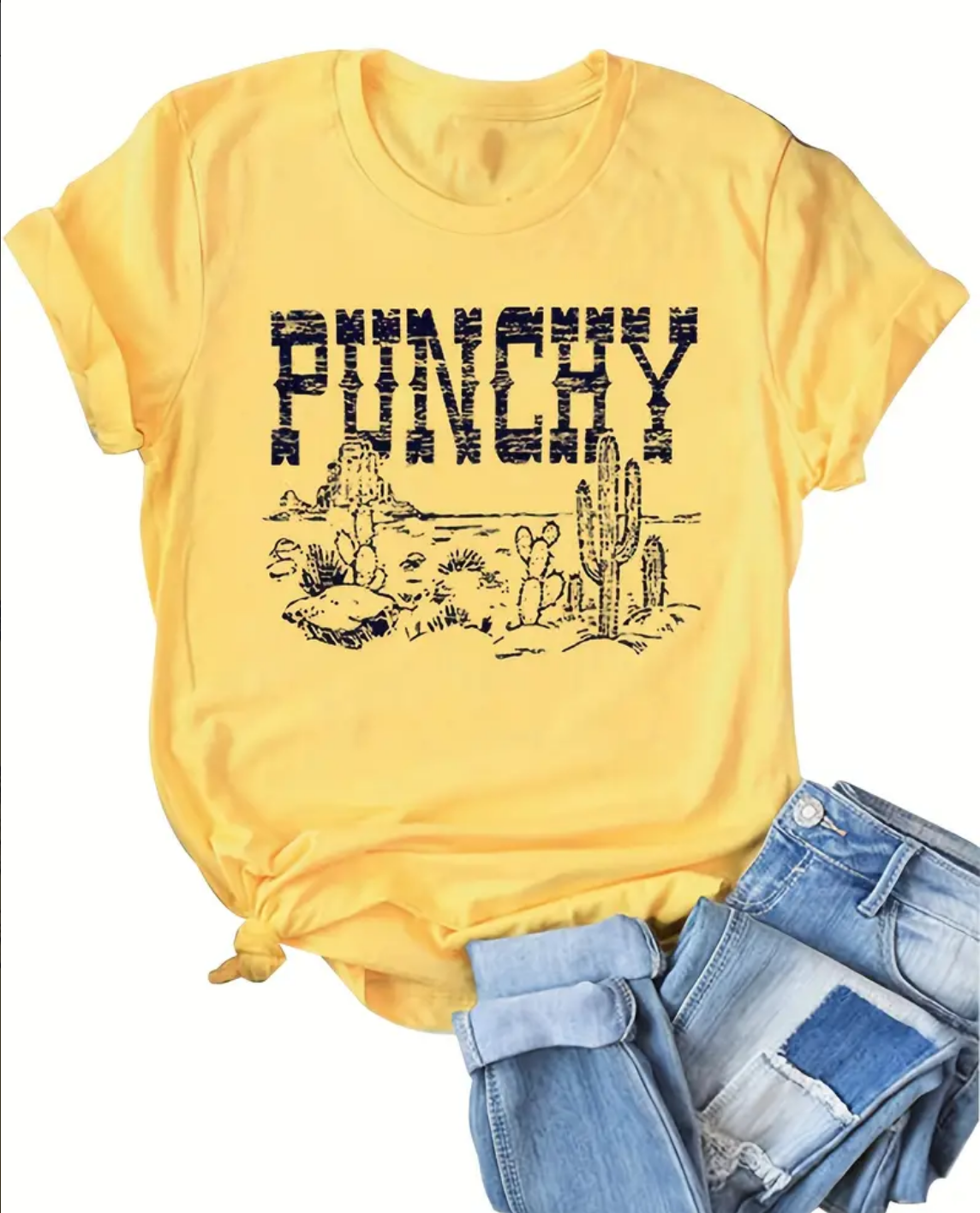 Punchy Cactus Yellow T-Shirt