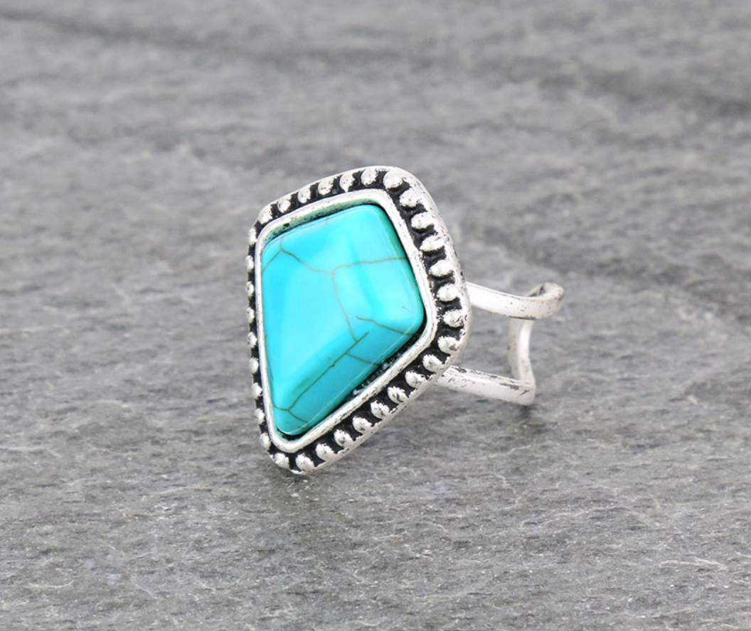 Natural Stone Adjustable Ring