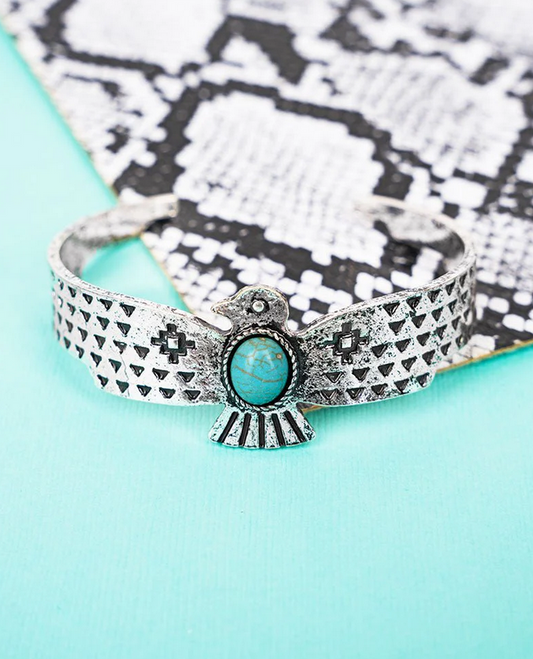 Turquoise Thunderbird Cuff Bracelet