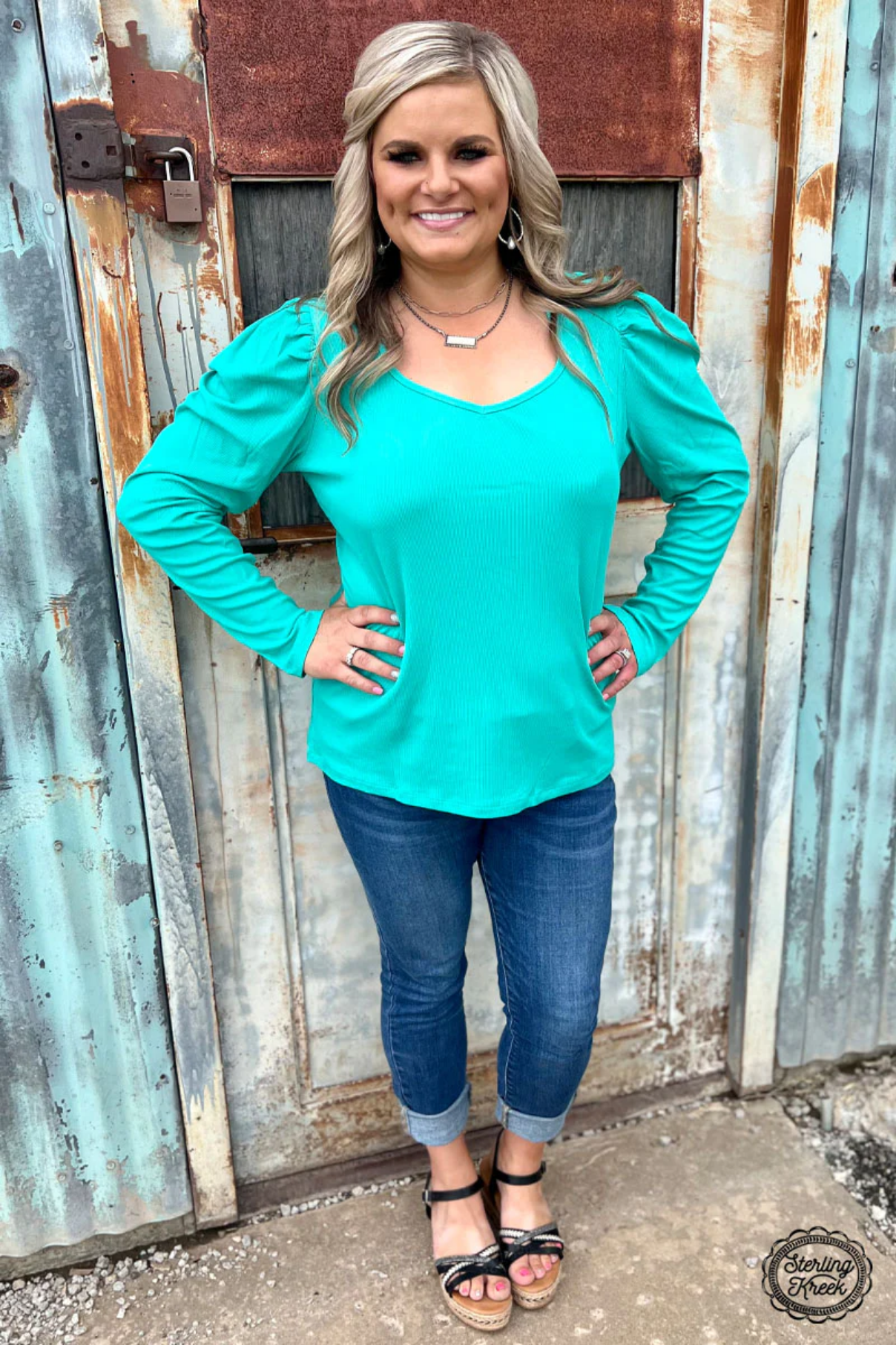 Something Classy Turquoise Top