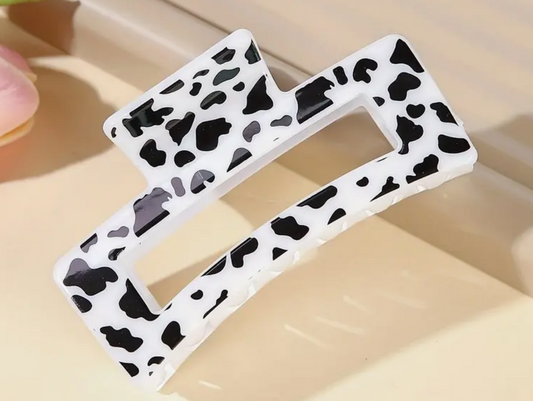 Cow Print Hair Clip