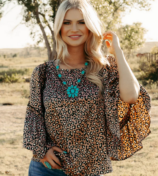 Into The Night Top Leopard