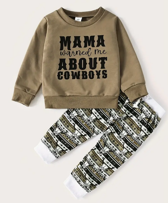 Mama Warned Me About Cowboys Sweater Outfit