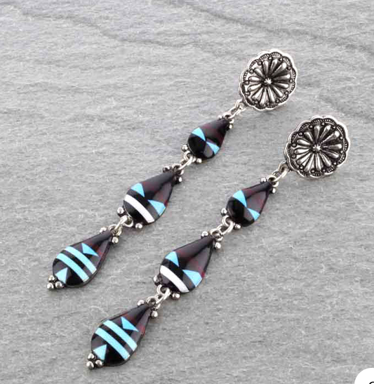 Western Navajo Style Post Earrings