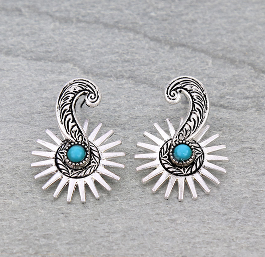 Western Boot Spurs Stud Earrings