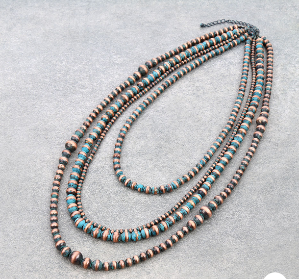 4Row Navajo Style Pearl Necklace