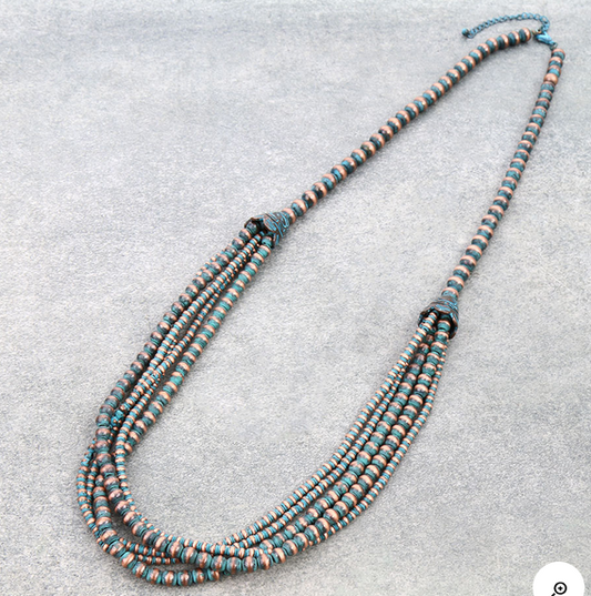 5Row Navajo Style Pearl Necklace