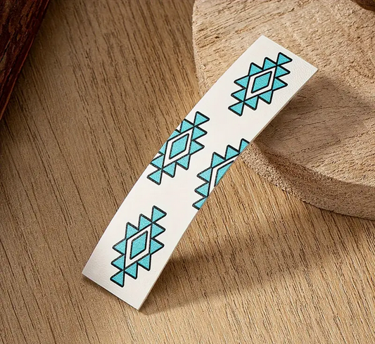 White and Turquoise Hair Barrette