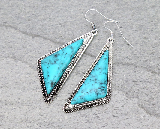 Scalene Stone Dangle Earrings