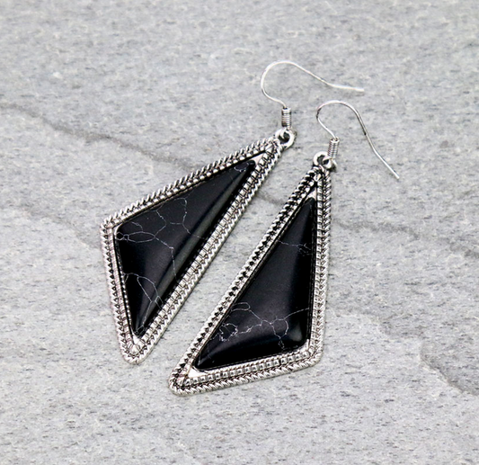 Scalene Stone Dangle Earrings