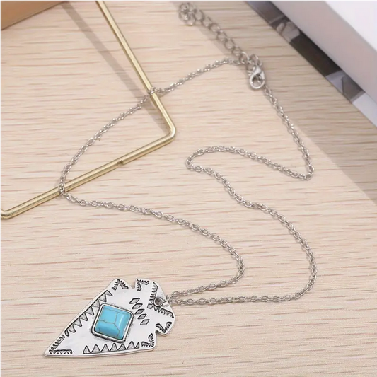 Turquoise Arrowhead Necklace