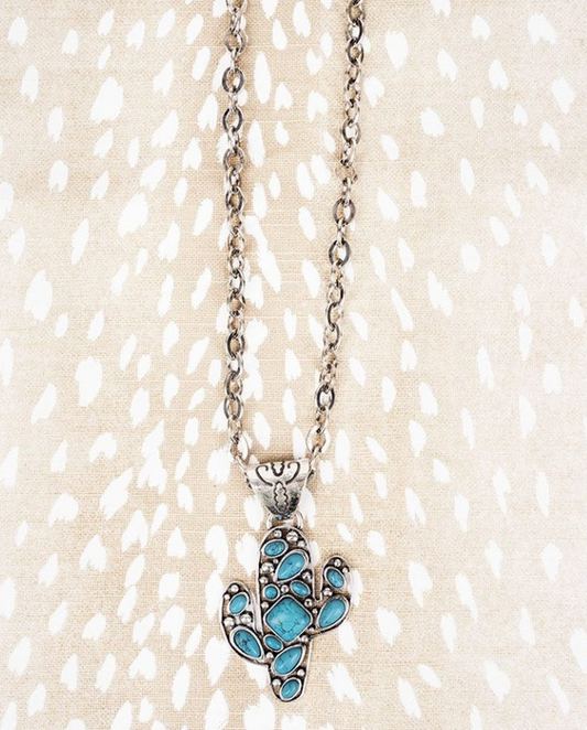 Turquoise Glendale Cactus Necklace