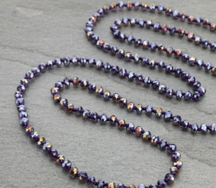 60″ Endless Crystal Bead Necklace