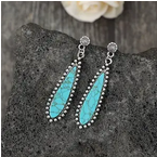 Teardrop Turquoise Earrings