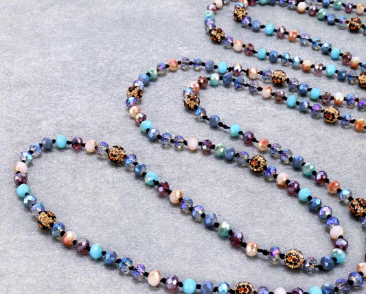 60″ Glass Bead Long Necklace