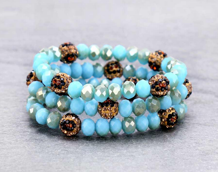 Fashion Glass Bead Stackable Bracelet