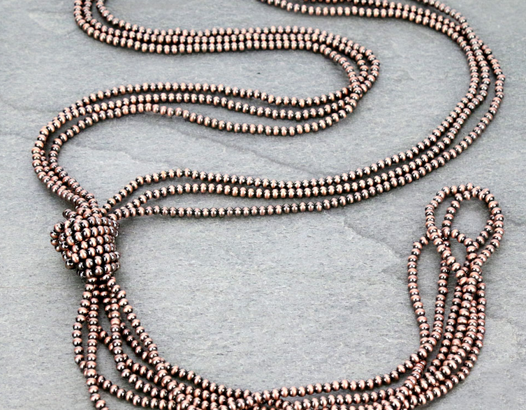 4mm Navajo Style Pearl Necklace