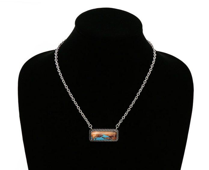 Western Stone Bar Necklace